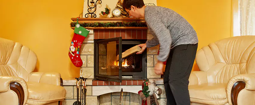 Rusted Metal Fireplace Restoration in Agoura Hills, California